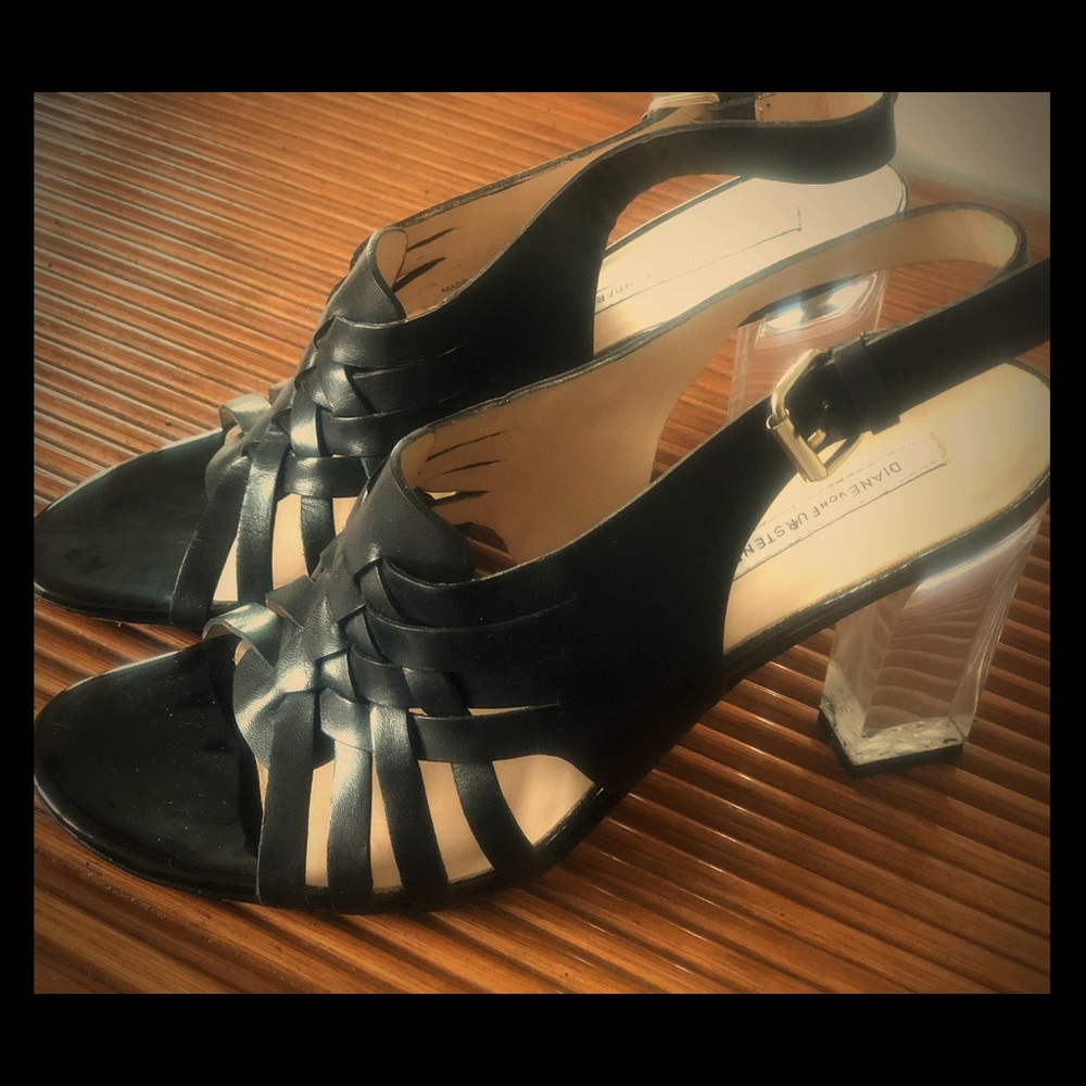 Diane von Furstenberg Taite Lucite heel sandals